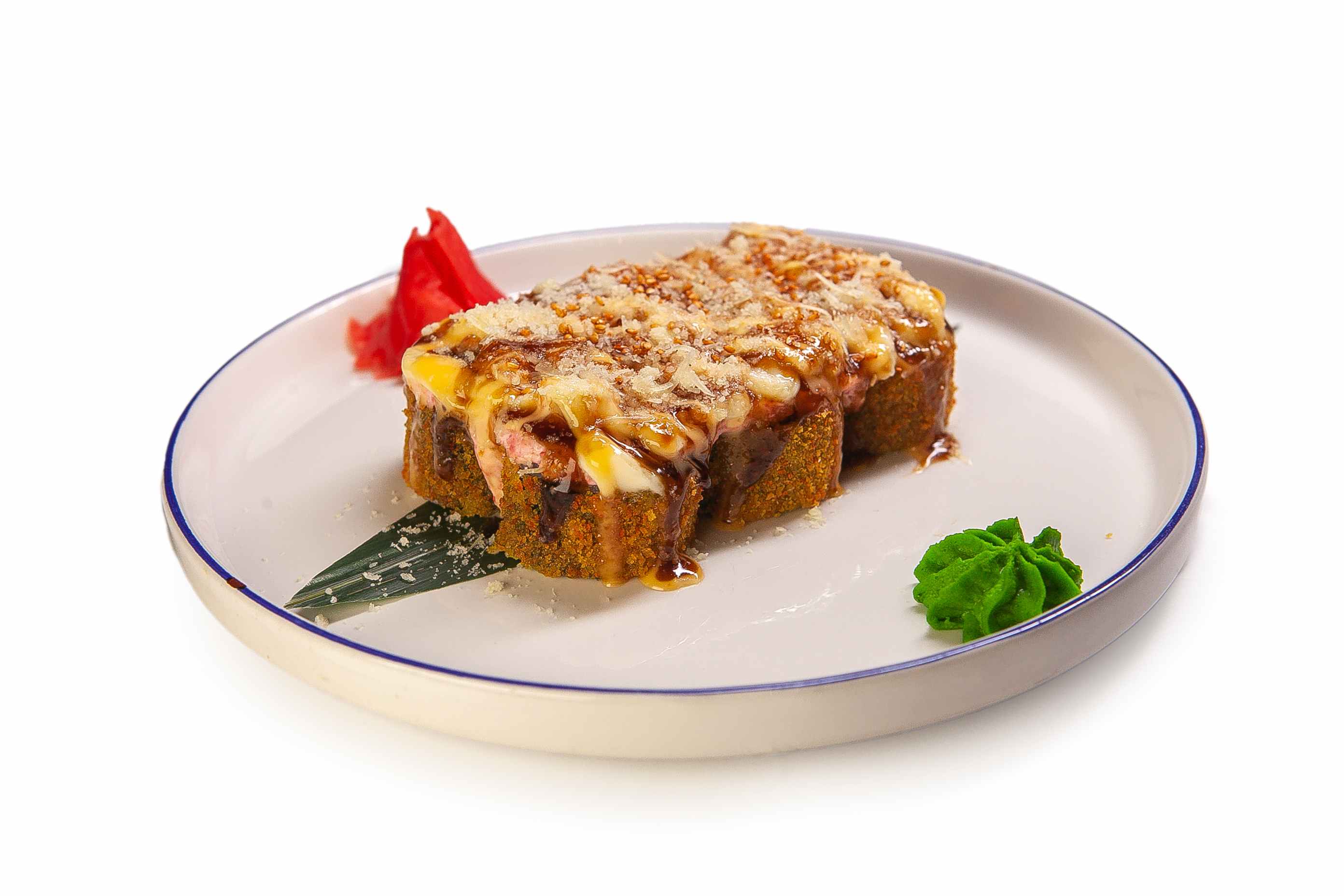 Запеченный с крабом и тигровыми креветками